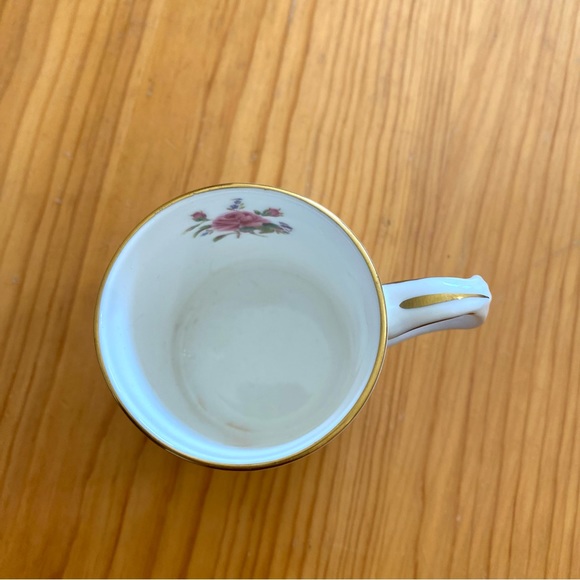 Vintage 80s The Danbury Mint Staffordshire Tea Rose Espresso Demitasse Cup Mug - Picture 7 of 7